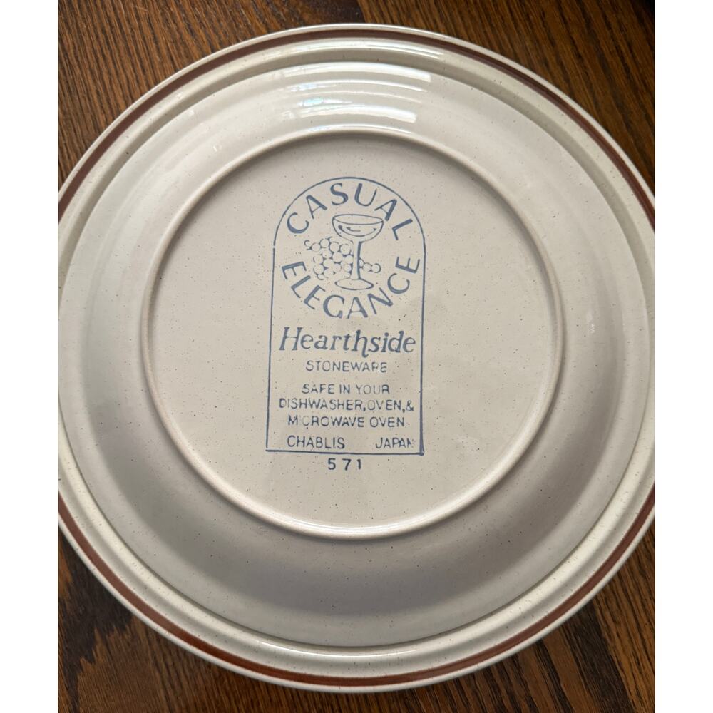 Vintage 70s Hearthside Chablis Stoneware Plate Set - Picture 5 of 15